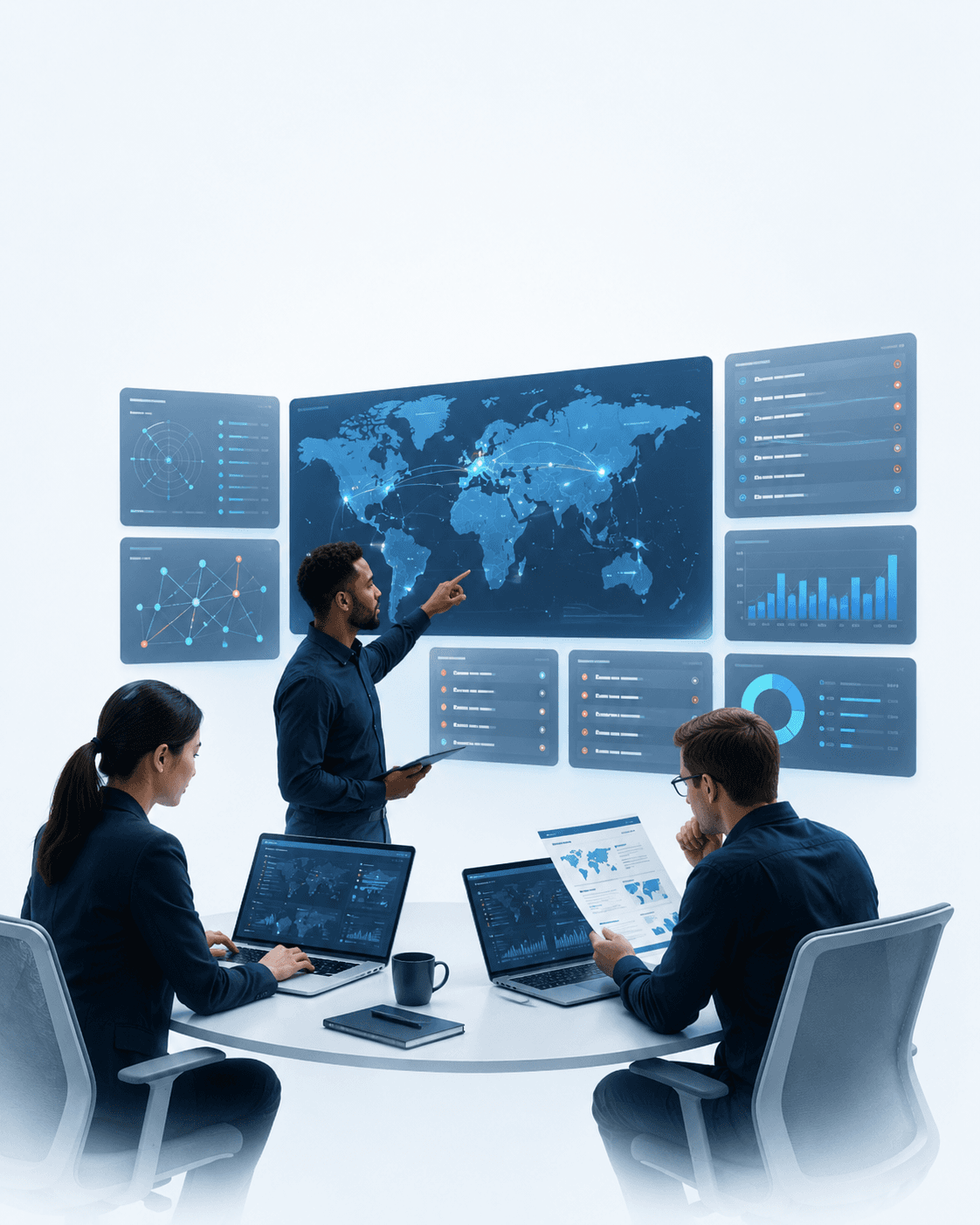 Risk scoring, dashboards, analytics, and executive reporting