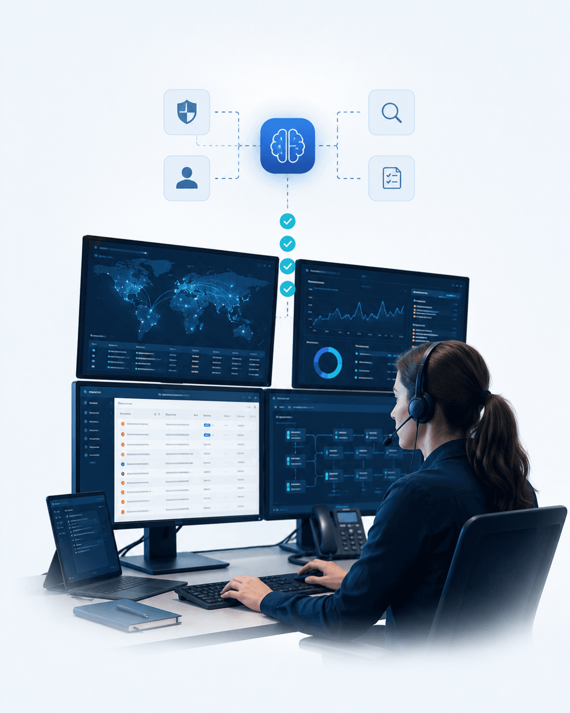 Enterprise workflow orchestration across HR, finance, projects, CRM, and operations